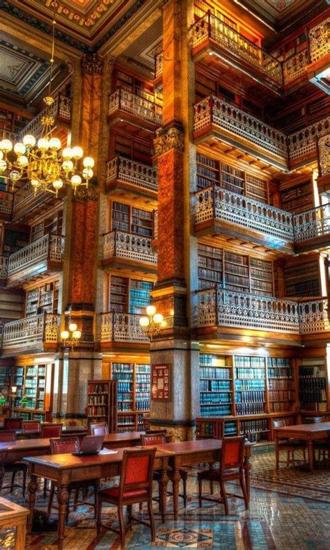 Library of books & chandelier | Beautiful library, Dream library, Home libraries