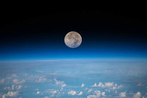 The full moon is pictured from the International Space Station - NASA ...