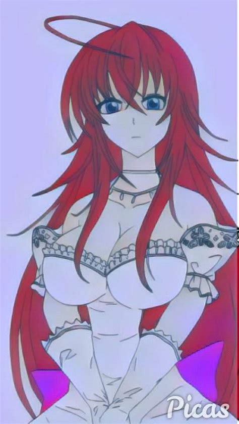 Rias Gremory in a wedding dress. Original Line Art by AlbaficaDragnell ...