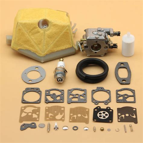 Carburetor Carb Rebuild Kit w/ Air Fuel Filter Gasket Set For Husqvarna ...