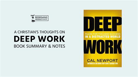 Deep Work Book Summary and Notes - Redeeming Productivity