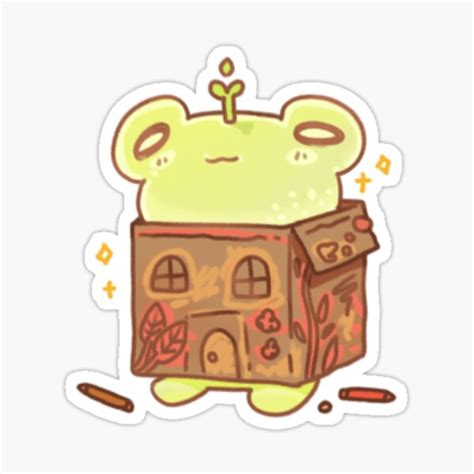 "Cute Box frog " Sticker for Sale by TofuOwO | Redbubble