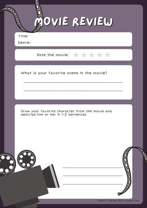 Movie Film Review Template | Ambiki