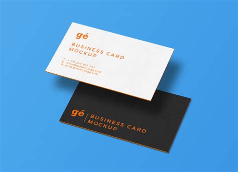 Free Painted Edge Business Card Mockup PSD - Good Mockups