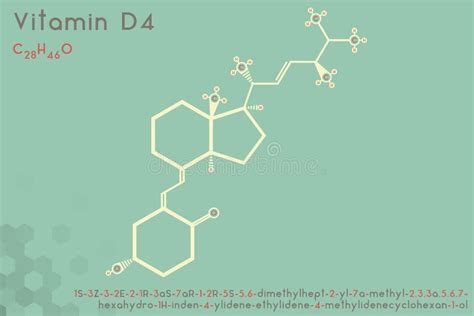 Infographic of the Molecule of Vitamin D4 Stock Vector - Illustration of green, nutrition: 146303168