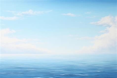 Premium AI Image | a painting of a sea with clouds in the sky