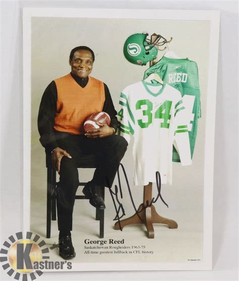 GEORGE REED SASKATCHEWAN ROUGHRIDERS SIGNED CARD