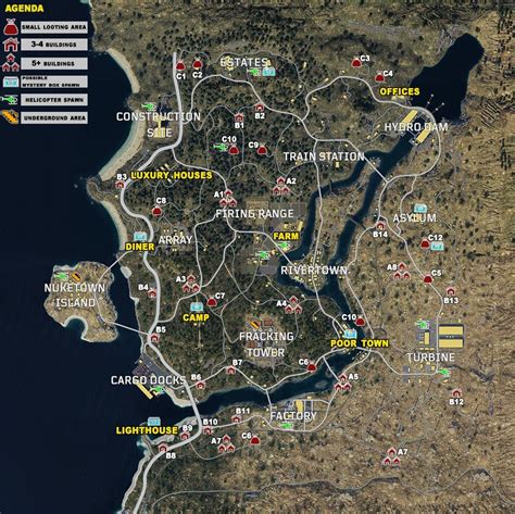 Complete Call of Duty: Black Ops 4 Blackout Map Locations for Loot ...