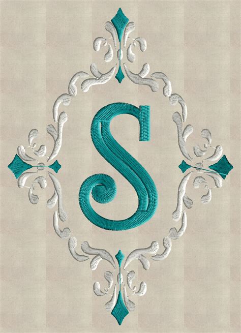 Font Frame Monogram Embroidery Design Font not included