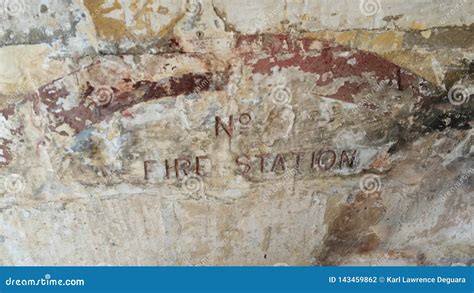 The old fire station stock photo. Image of mural, station - 143459862