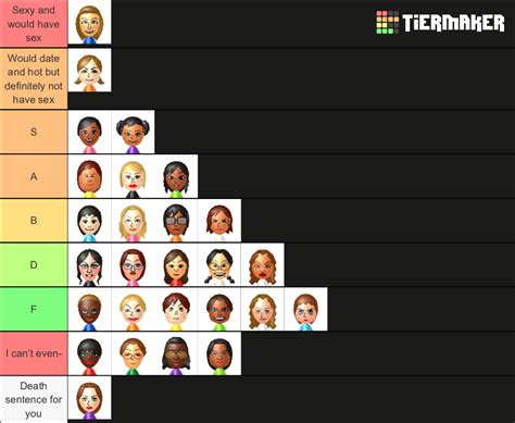 hottest girl miis on wii sports Tier List (Community Rankings) - TierMaker