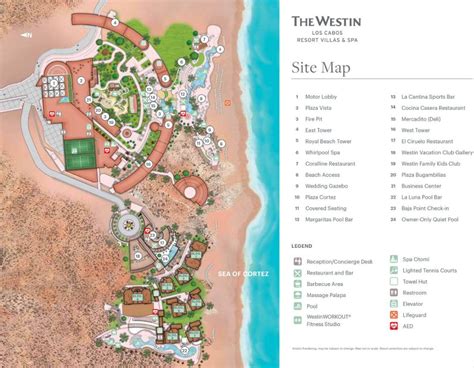 Resort Map | The Westin Los Cabos Resort Villas & Spa | Los Cabos, Mexico