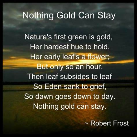 Stay Gold Poem