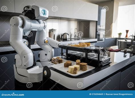 Robot Chef in the Kitchen, Preparing Breakfast with Advanced AI ...