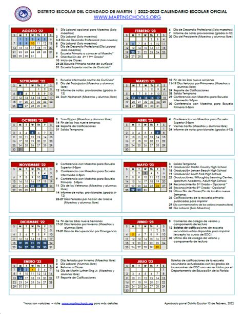 Calendars | MARTIN COUNTY SCHOOL DISTRICT