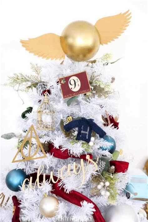 Harry Potter Christmas Tree - All DIY Ornaments - Pretty Providence