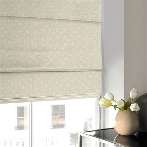 Geometric Roman Blind in Natural - Made To Measure Blinds