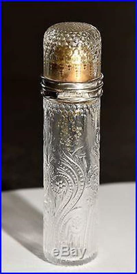 BEAUTIFUL RARE VINTAGE TIFFANY & Co SILVER CUT GLASS PERFUME BOTTLE