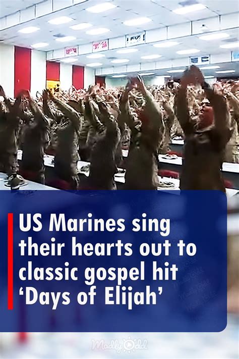 US Marines sing their hearts out to classic gospel hit ‘Days of Elijah’ in 2024 | Praise and ...