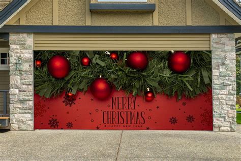 Merry Christmas Garage Door Mural New Year Outdoor - Etsy