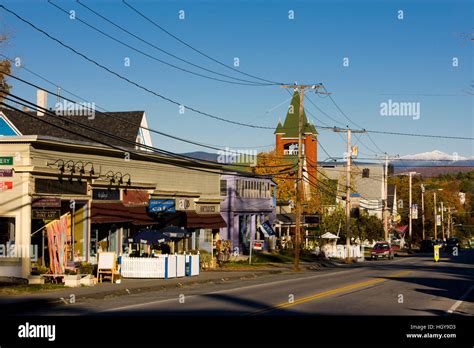 Main Street (US 302) in downtown Bethlehem, New Hampshire Stock Photo ...