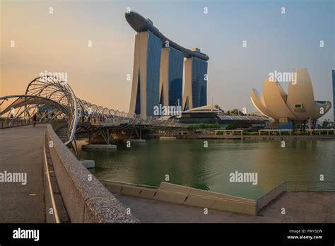 Singapore Skyline and view of Marina Bay Stock Photo - Alamy