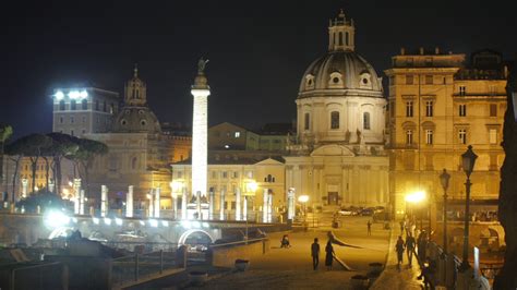 Roman forum at night, Rome, Italy 1288394 Stock Video at Vecteezy