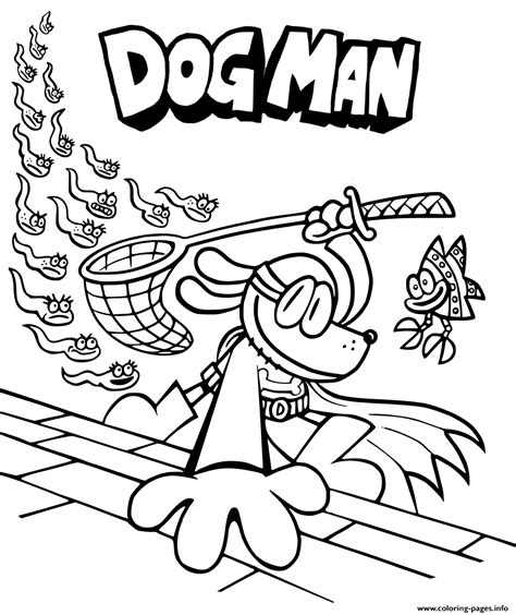 Petey Dog Man Pages Coloring Pages