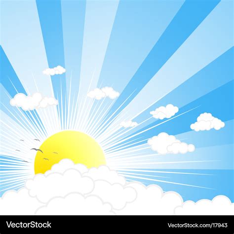 Sunny sky background Royalty Free Vector Image