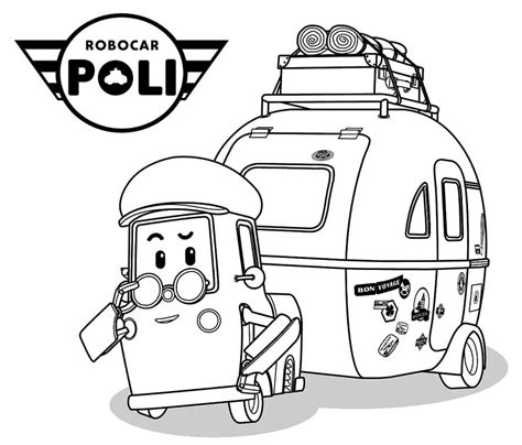Dibujos de Robocar Poli 12 para Colorear para Colorear, Pintar e ...