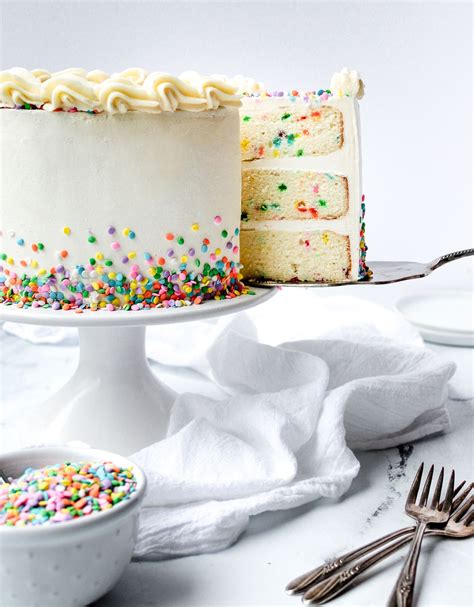 White Chocolate Confetti Cake | Recipe | Confetti cake, Cake flavors, White chocolate frosting cake