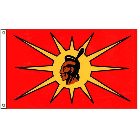 NAT-2×3-MOHAWK 2′ x 3′ Mohawk Tribe Flag With Heading And Grommets ...