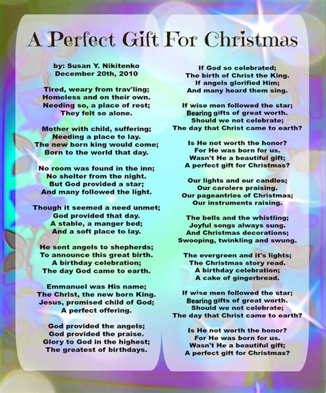 Christian Images In My Treasure Box: Christmas Poem Poster