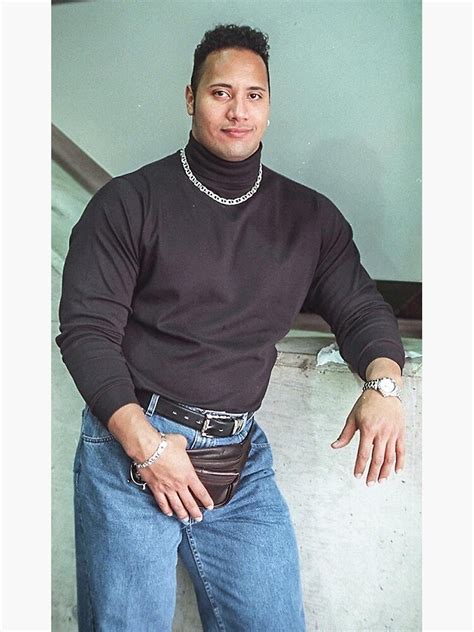 Dwayne "The Rock" Johnson: Classic 90's turtleneck photo Premium Matte ...