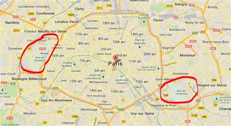 Paris Map Vincennes