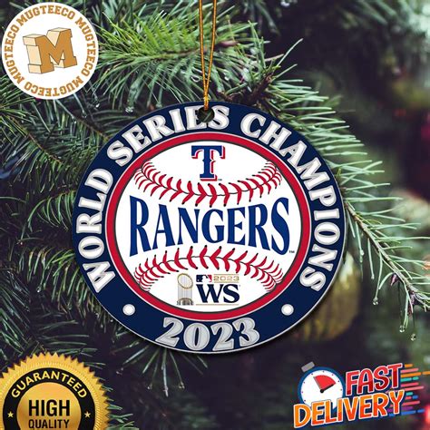 Texas Rangers 2023 World Series Champions Baseball Ceramic Christmas ...