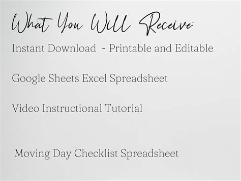 Moving Day Checklist Template Excel Spreadsheet, Moving Day Survival ...