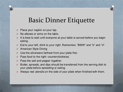 Professional Etiquette Dinner