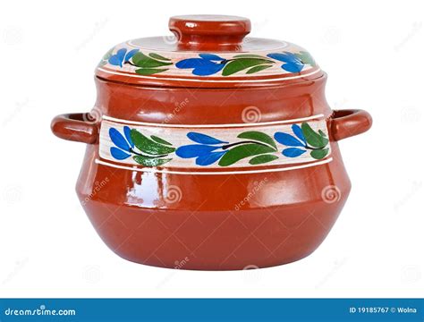 Ceramic saucepan stock image. Image of prepared, dish - 19185767