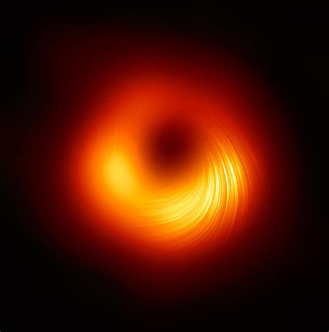 Magnetic fields swirling around the M87 supermassive black hole