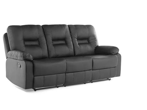 Sofa Set Kunstleder schwarz 6-Sitzer verstellbar BERGEN | Beliani.de