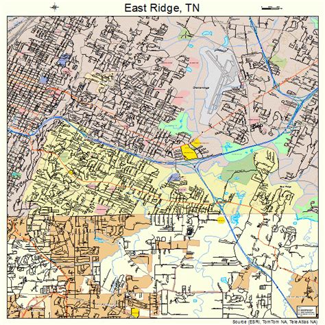 East Ridge Tennessee Street Map 4722720