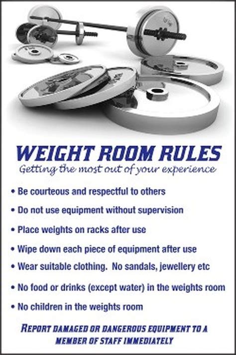 Weight Room Rules - Coach shaun bell's website