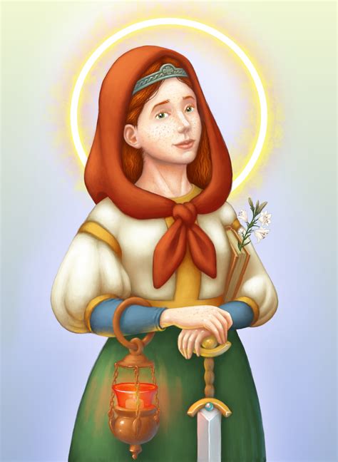 Saint Dymphna by CaligariMarte on DeviantArt