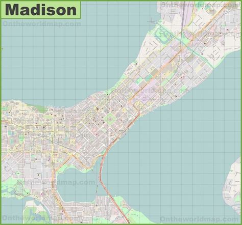 Madison downtown map - Ontheworldmap.com