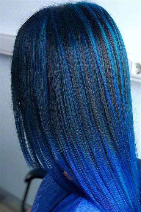 50 Mysterious Blue Black Hair Color Combinations For Deep And Vibrant Looks | Blue hair ...