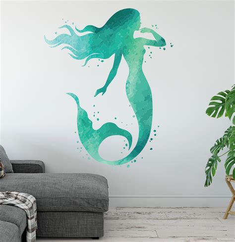 18 Beautiful Mermaid Wall Decal Interior Design Ideas, Our mermaid ...