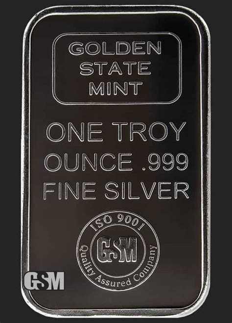 Golden State Mint 1 Oz Silver Bars - 1 Oz Silver Bar