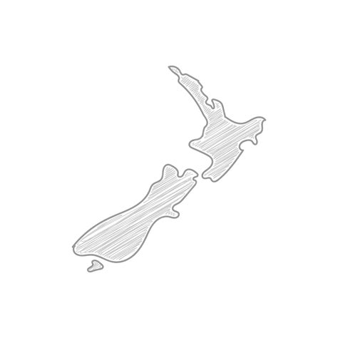 Premium Vector | New Zealand Map Drawing Pencil Sketch