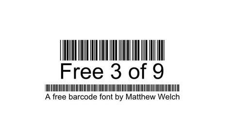 3 of 9 Barcode Font - Dafont Free